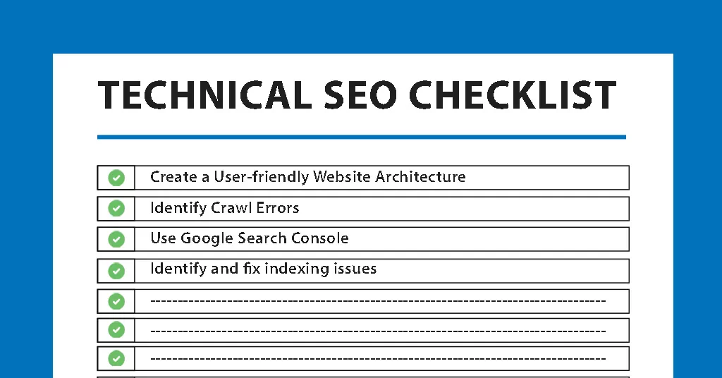 Technical SEO Checklist | How To Do A Complete Technical SEO Audit